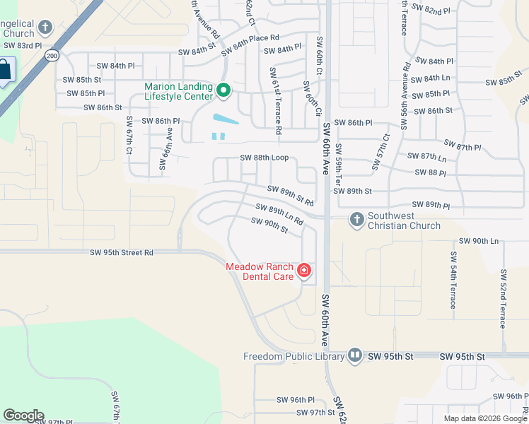 map of restaurants, bars, coffee shops, grocery stores, and more near 6249 Southwest 89th Lane Road in Ocala
