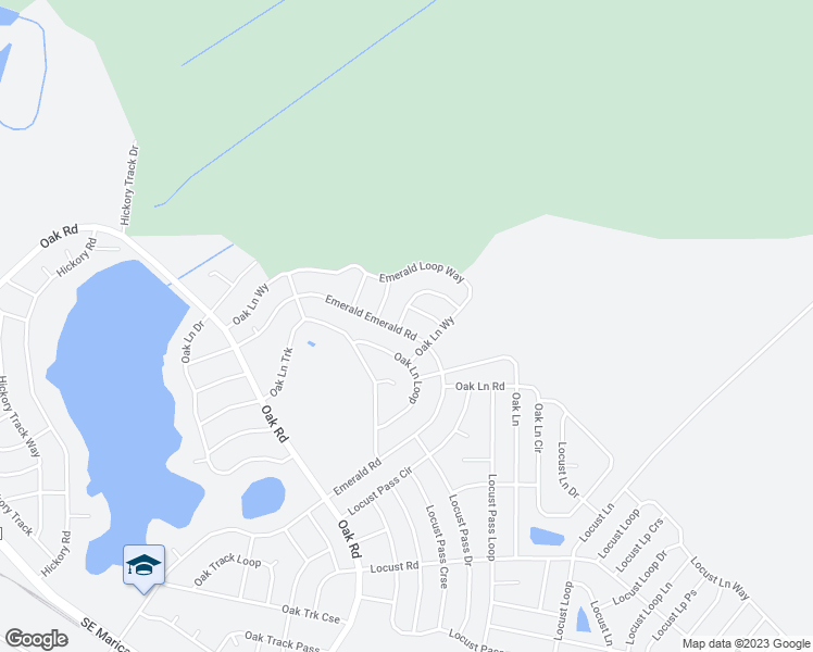 map of restaurants, bars, coffee shops, grocery stores, and more near 201 Emerald Loop Way in Ocala