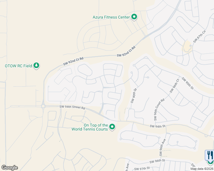 map of restaurants, bars, coffee shops, grocery stores, and more near 10139 Southwest 89th Loop in Ocala