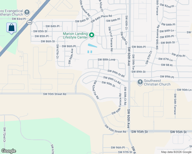 map of restaurants, bars, coffee shops, grocery stores, and more near 6320 Southwest 89th Loop in Ocala