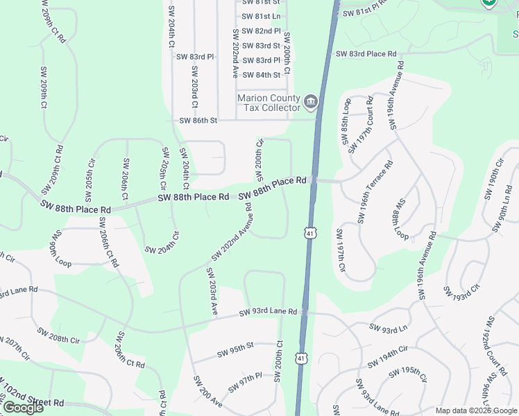 map of restaurants, bars, coffee shops, grocery stores, and more near 8951 Southwest 202nd Avenue Road in Dunnellon