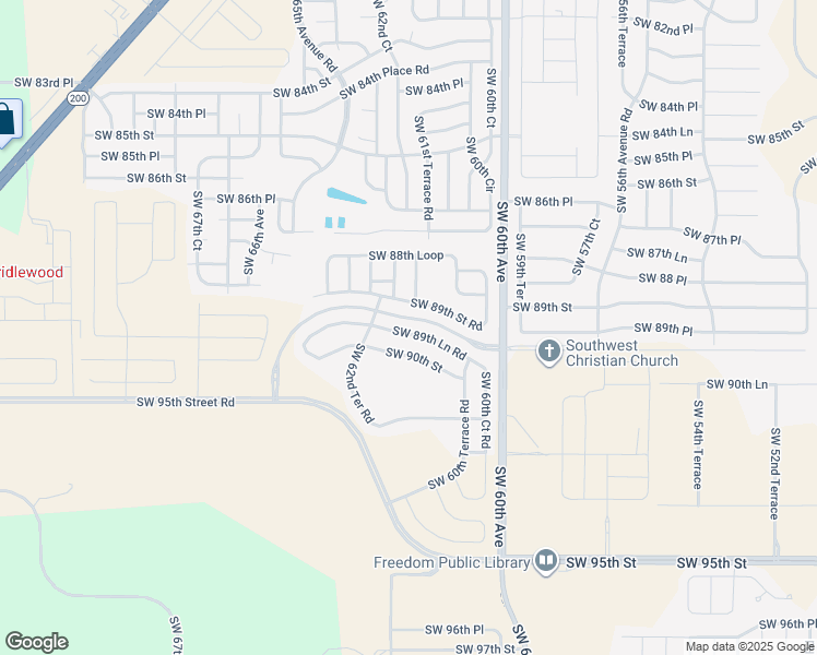 map of restaurants, bars, coffee shops, grocery stores, and more near 6249 Southwest 89th Lane Road in Ocala