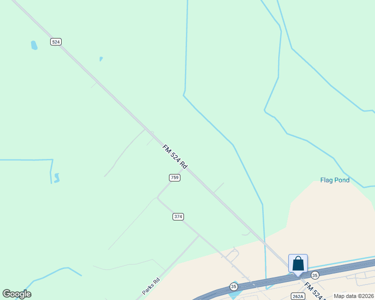 map of restaurants, bars, coffee shops, grocery stores, and more near 303 Farm to Market 524 Road in Sweeny