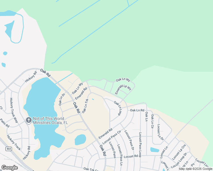map of restaurants, bars, coffee shops, grocery stores, and more near 207 Oak Ln Rn in Ocala