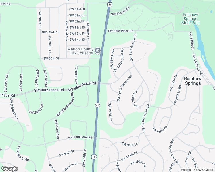 map of restaurants, bars, coffee shops, grocery stores, and more near 8870 Southwest 198th Court in Dunnellon