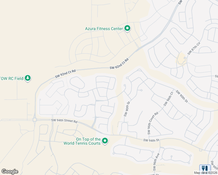 map of restaurants, bars, coffee shops, grocery stores, and more near 8865 Southwest 100th Avenue in Ocala