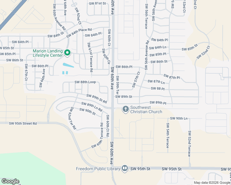 map of restaurants, bars, coffee shops, grocery stores, and more near 8891 Southwest 57th Court in Ocala