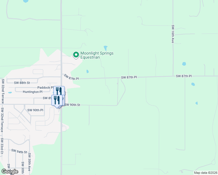 map of restaurants, bars, coffee shops, grocery stores, and more near 2250 Southwest 87th Place in Ocala