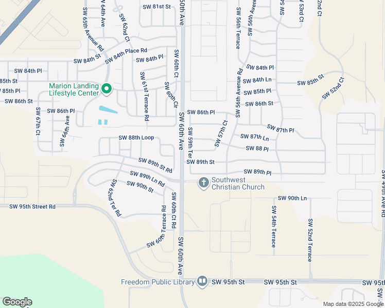 map of restaurants, bars, coffee shops, grocery stores, and more near 8891 Southwest 57th Court in Ocala