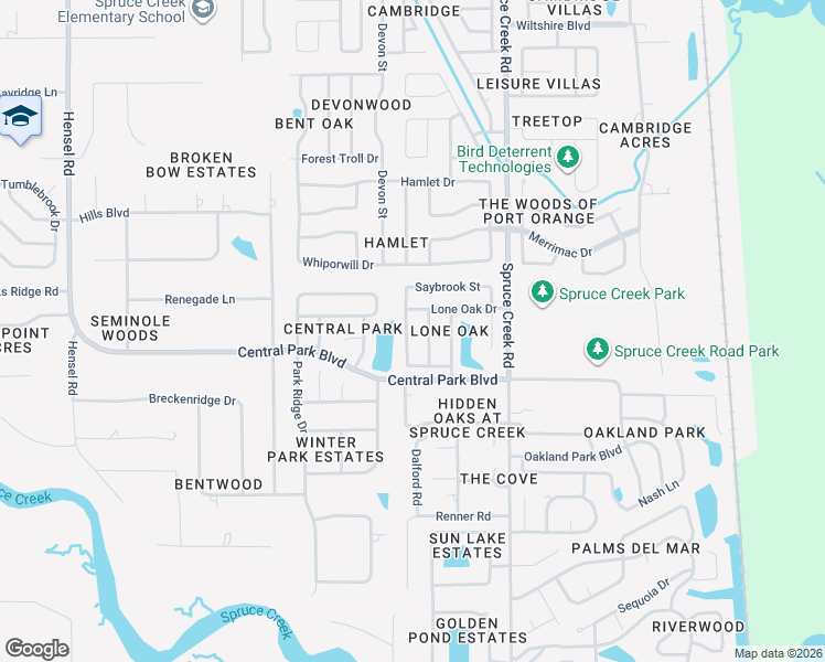 map of restaurants, bars, coffee shops, grocery stores, and more near 5929 Peggy Drive in Port Orange