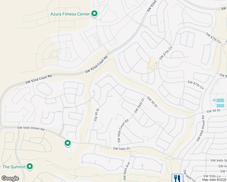map of restaurants, bars, coffee shops, grocery stores, and more near 9730 Southwest 90th Street in Ocala