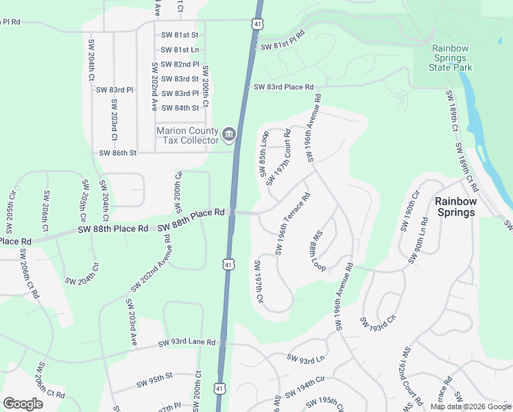 map of restaurants, bars, coffee shops, grocery stores, and more near 8870 Southwest 198th Court in Dunnellon