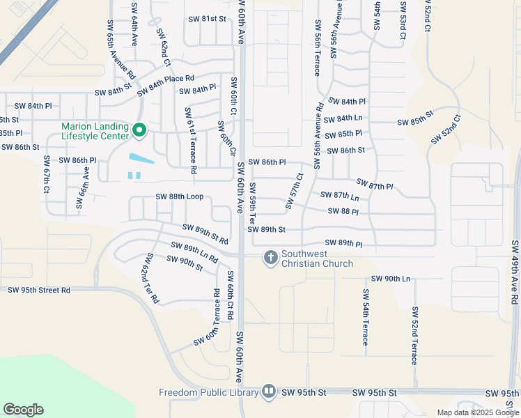 map of restaurants, bars, coffee shops, grocery stores, and more near 8891 Southwest 57th Court in Ocala