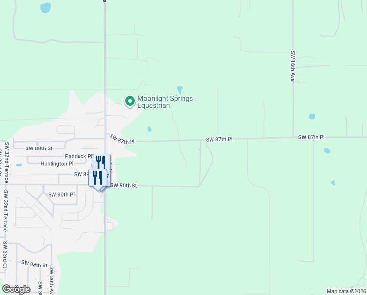 map of restaurants, bars, coffee shops, grocery stores, and more near 2250 Southwest 87th Place in Ocala