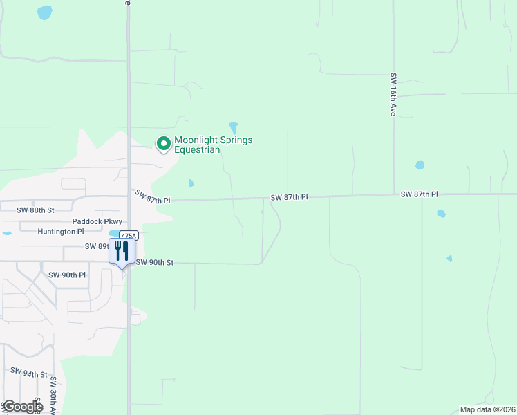 map of restaurants, bars, coffee shops, grocery stores, and more near 8820 Southwest 21st Court in Ocala