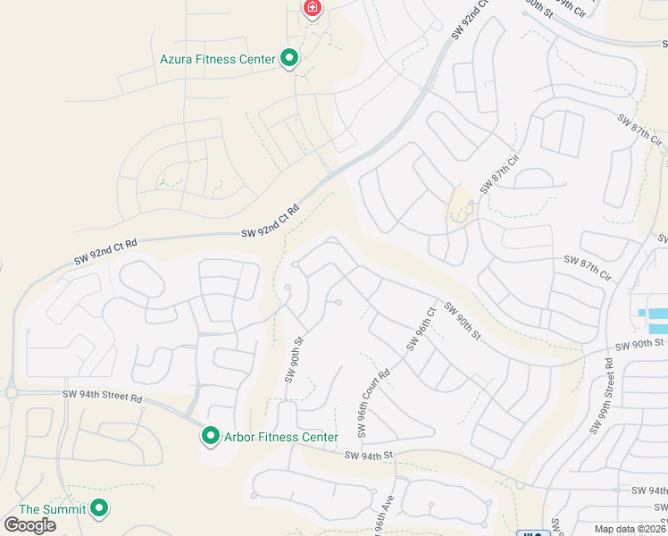 map of restaurants, bars, coffee shops, grocery stores, and more near 9759 Southwest 92nd Place Road in Ocala