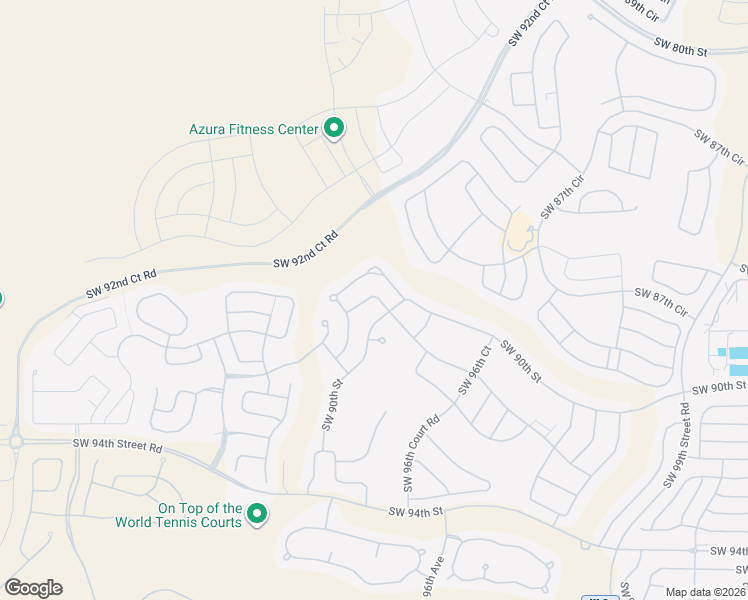 map of restaurants, bars, coffee shops, grocery stores, and more near 9759 Southwest 92nd Place Road in Ocala