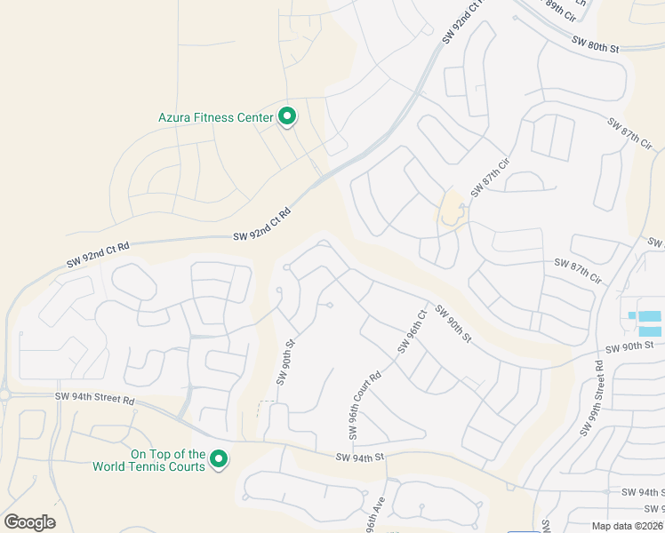 map of restaurants, bars, coffee shops, grocery stores, and more near 9759 Southwest 92nd Place Road in Ocala