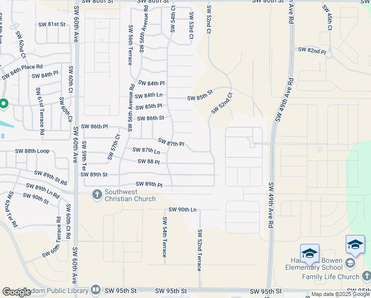 map of restaurants, bars, coffee shops, grocery stores, and more near 5346 Southwest 87th Place in Ocala