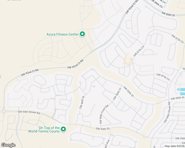 map of restaurants, bars, coffee shops, grocery stores, and more near 9759 Southwest 92nd Place Road in Ocala