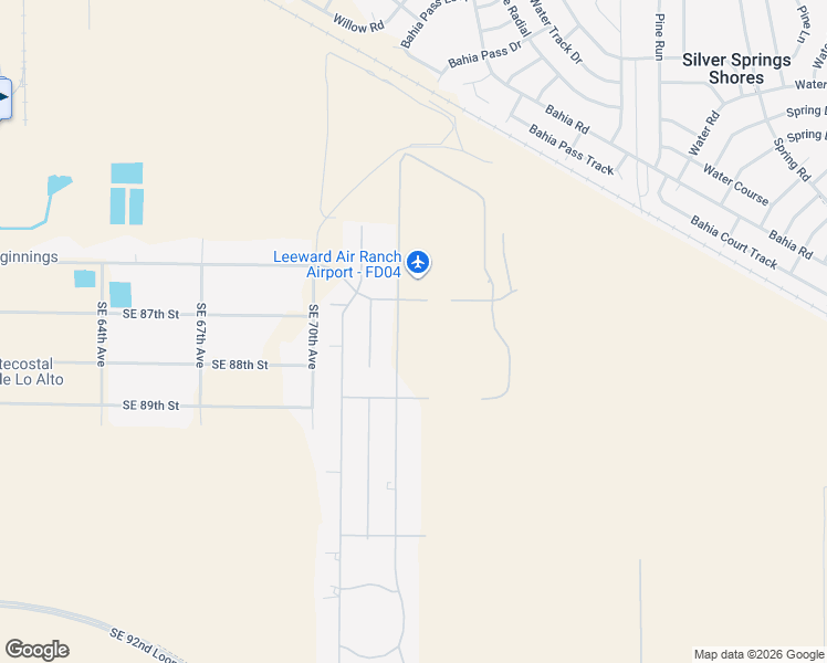 map of restaurants, bars, coffee shops, grocery stores, and more near 8727 Southeast 72nd Avenue in Ocala