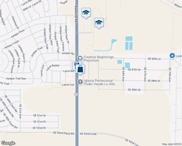 map of restaurants, bars, coffee shops, grocery stores, and more near 8760 Southeast 60th Avenue in Ocala