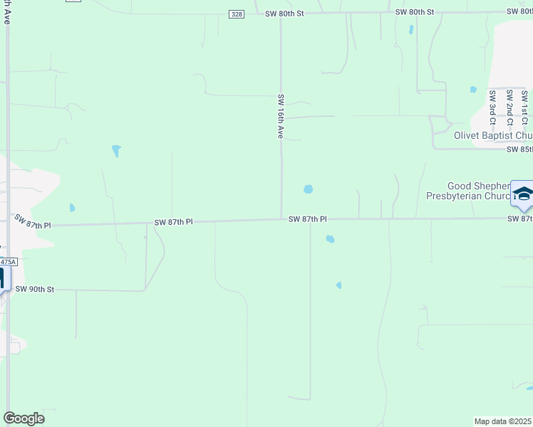 map of restaurants, bars, coffee shops, grocery stores, and more near 1655 Southwest 87th Place in Ocala
