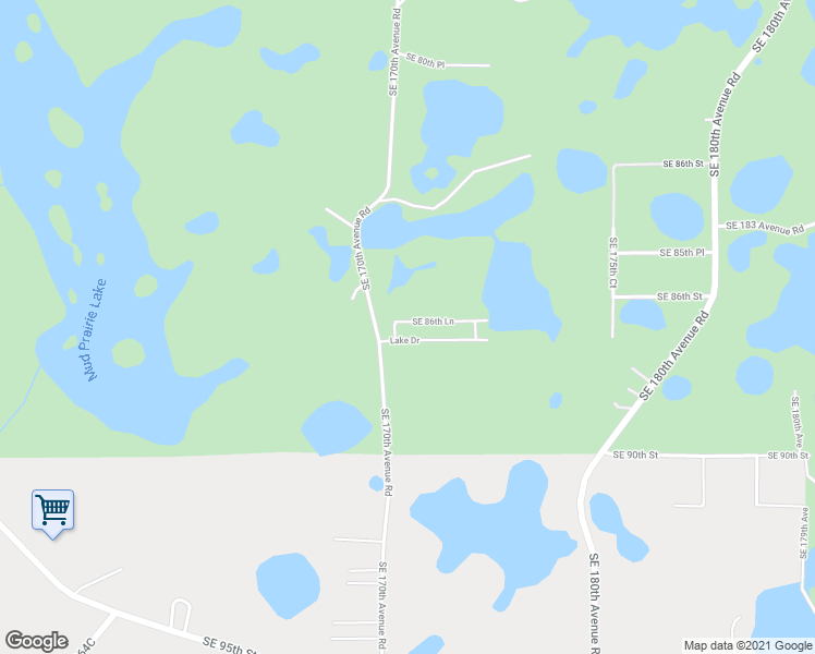 map of restaurants, bars, coffee shops, grocery stores, and more near 17080 Southeast 86th Lane in Ocklawaha