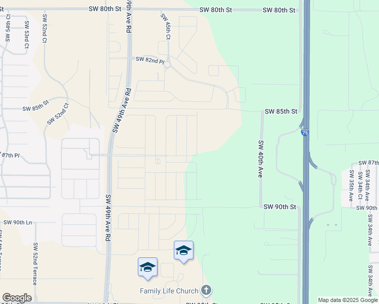 map of restaurants, bars, coffee shops, grocery stores, and more near 4068 Southwest 90th Street in Ocala