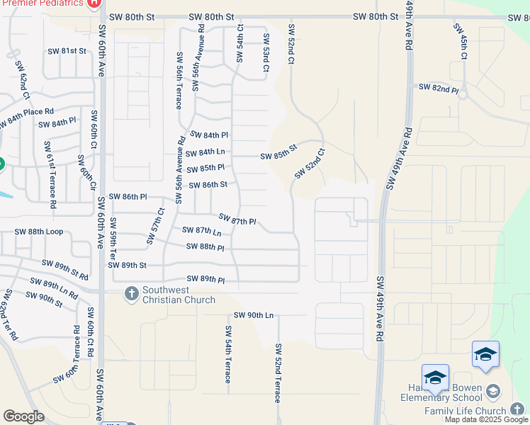 map of restaurants, bars, coffee shops, grocery stores, and more near 5346 Southwest 87th Place in Ocala