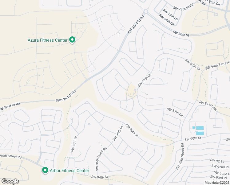 map of restaurants, bars, coffee shops, grocery stores, and more near 9445 Southwest 86th Place in Ocala