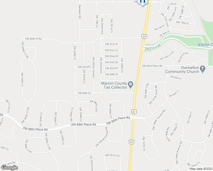 map of restaurants, bars, coffee shops, grocery stores, and more near 20161 Southwest 85th Place in Dunnellon