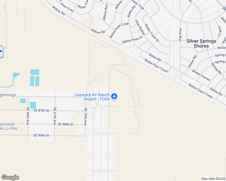 map of restaurants, bars, coffee shops, grocery stores, and more near 8501 Southeast 72nd Avenue in Ocala