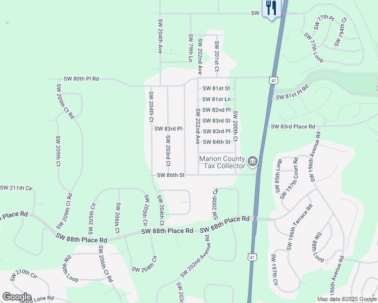 map of restaurants, bars, coffee shops, grocery stores, and more near 8532 Southwest 202nd Avenue in Dunnellon