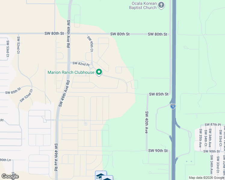 map of restaurants, bars, coffee shops, grocery stores, and more near 4390 Southwest 80th Street in Ocala
