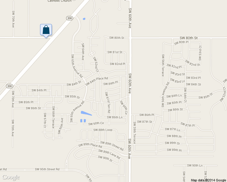 map of restaurants, bars, coffee shops, grocery stores, and more near 8477 SW 61st Terrace Rd in Ocala