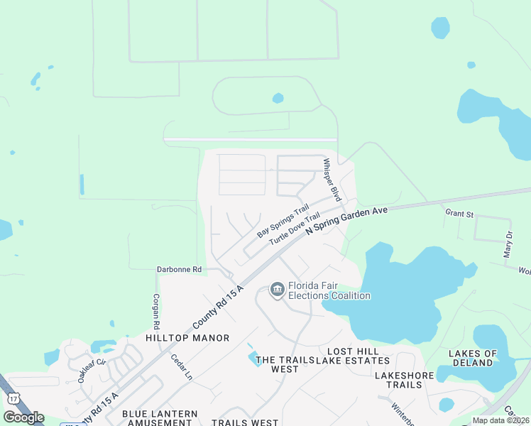 map of restaurants, bars, coffee shops, grocery stores, and more near 3883 Arborvitae Way in DeLand