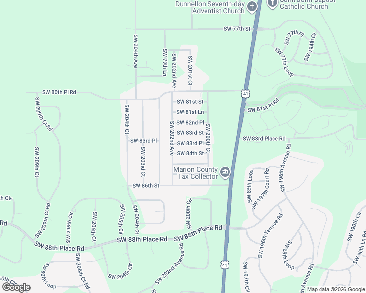 map of restaurants, bars, coffee shops, grocery stores, and more near 20166 Southwest 83rd Place in Dunnellon