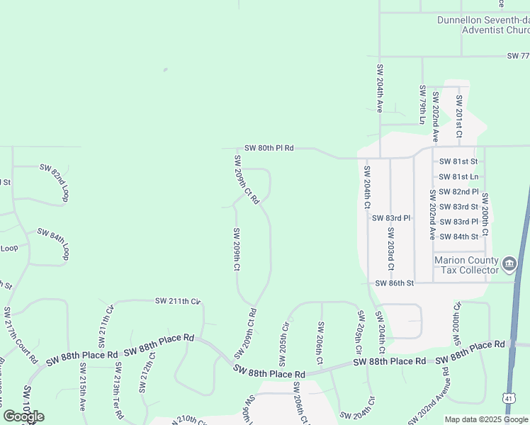 map of restaurants, bars, coffee shops, grocery stores, and more near 8300 Southwest 209th Court Road in Dunnellon