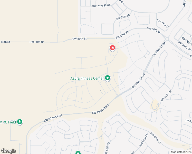 map of restaurants, bars, coffee shops, grocery stores, and more near Southwest 80th Street in Ocala