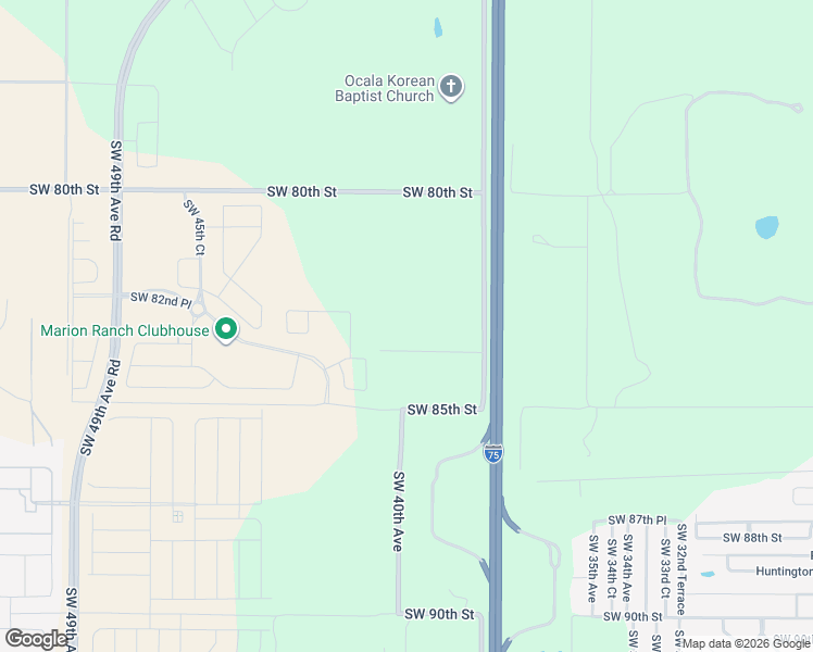map of restaurants, bars, coffee shops, grocery stores, and more near 8378 Southwest 38th Avenue in Ocala