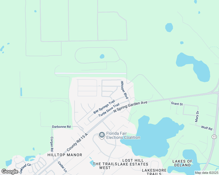 map of restaurants, bars, coffee shops, grocery stores, and more near 3090-3198 Whisper Boulevard in DeLand