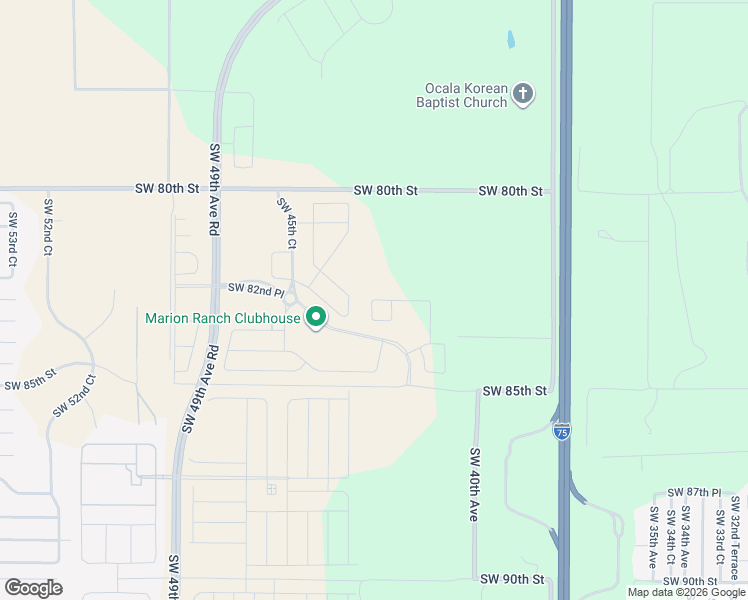 map of restaurants, bars, coffee shops, grocery stores, and more near 4564 Southwest 80th Street in Ocala