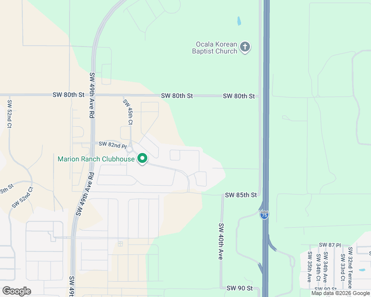 map of restaurants, bars, coffee shops, grocery stores, and more near 4239 Southwest 82nd Lane in Ocala