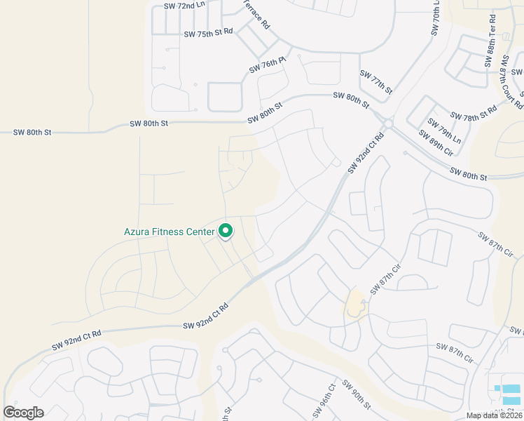 map of restaurants, bars, coffee shops, grocery stores, and more near Southwest 80th Street in Ocala