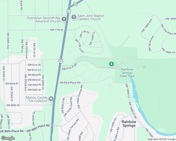 map of restaurants, bars, coffee shops, grocery stores, and more near 8209 Southwest 196th Court Road in Dunnellon