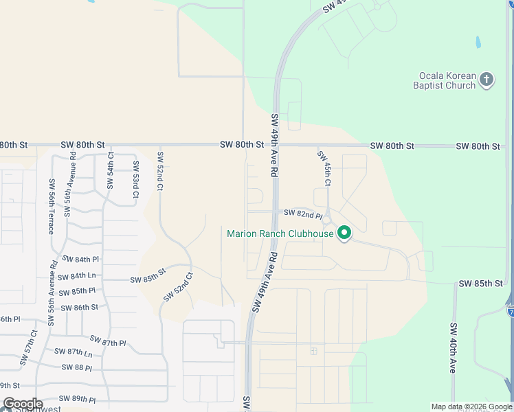 map of restaurants, bars, coffee shops, grocery stores, and more near 4991 Southwest 85th Street in Ocala