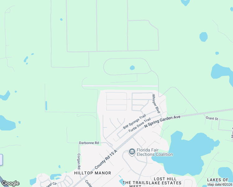 map of restaurants, bars, coffee shops, grocery stores, and more near 3100-3154 Pine Run Trail in DeLand