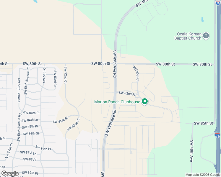 map of restaurants, bars, coffee shops, grocery stores, and more near Unnamed Road in Ocala