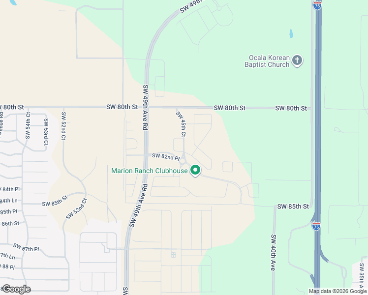 map of restaurants, bars, coffee shops, grocery stores, and more near 4850 Southwest 80th Street in Ocala